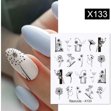 Tırnakmania Su Transferli Nail Art Sticker X133 (53622-9)