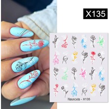 Tırnakmania Su Transferli Nail Art Sticker X135 (53925-1)