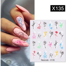 Tırnakmania Su Transferli Nail Art Sticker X135 (53925-1)