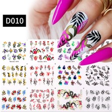 Tırnakmania Su Transferli Nail Art Sticker D010 (52377-2)