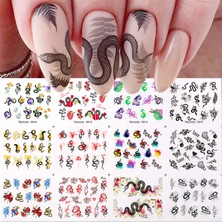 Tırnakmania Su Transferli Nail Art Sticker D010 (52377-2)