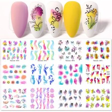 Tırnakmania Su Transferli Nail Art Sticker D012 (52377-4)