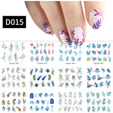 Tırnakmania Su Transferli Nail Art Sticker D015 (53012-3)