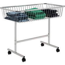 Tekerlekli 50x80x85 Cm Profil Ayaklı Tel Sepet İndirim Sepeti Havuz Sepet Market Sepeti
