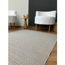 Saraz Halı Sisal Halı Makinede Yıkanabilir Kaymaz Tüy Vermez Salon Mutfak Koridor Halısı 3907 Kahve