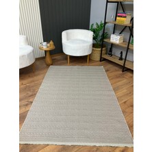 Saraz Halı Sisal Halı Makinede Yıkanabilir Kaymaz Tüy Vermez Salon Mutfak Koridor Halısı 3907 Kahve