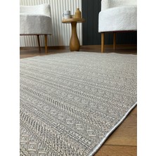 Saraz Halı Sisal Halı Makinede Yıkanabilir Kaymaz Tüy Vermez Salon Mutfak Koridor Halısı 3907 Kahve