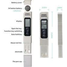 Pandoraplanet 3'ü 1 Arada Su Kalitesi Testi Digitale Ph Ölçer 0.00-14.0 Ph Test Cihazı Ölçer Termometre 0-9999 US/CM0-9999 Ppm 0.1- 80.0 Bahçe Suyu Monito (Yurt Dışından)