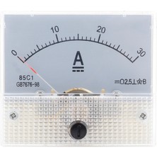 Pandoraplanet 1 Adet Dc Voltmetre Işaretçi Kafası 85C1-DC 30A Beyaz Abs Analog Ampermetre Panel Metre (Yurt Dışından)