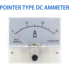 Pandoraplanet 1 Adet Dc Voltmetre Işaretçi Kafası 85C1-DC 30A Beyaz Abs Analog Ampermetre Panel Metre (Yurt Dışından)