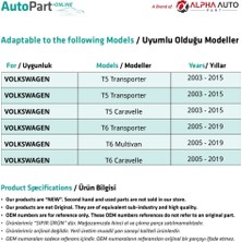 Alpha Auto Part Volkswagen T5,t6 Için Yan Sürgülü Cam Tamir Seti 2'li