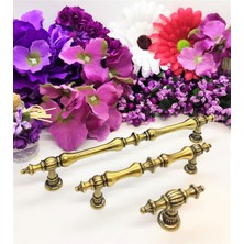 Kulp Sepeti Şehzade 160 mm Antik Sarı Kulp Mobilya Dolap Çekmece Kulbu