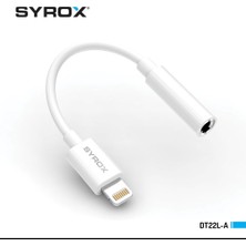 Syrox DT22L-A iphone Lightning To 3.5mm Jack Kulaklık Çevirici Aux Dönüştürücü Adaptör