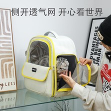 Chuangli Pet Sırt Çantası Büyük Kapasiteli Taşınabilir Gezi Kedi Çantası (Yurt Dışından)
