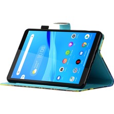 XFashion Samsung Galaxy Tab A9 Kılıf Kart Yuvaları Desen Baskı Tablet Kapağı (Yurt Dışından)