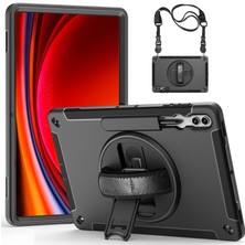 XFashion Samsung Galaxy Tab S9 Ultra Case Kickstand Tablet Kapağı Kalem Yuvası / Omuz Kayışı ile (Yurt Dışından)