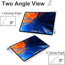 XFashion Xiaomi Pad 6 Max 14 Kılıf Üç Katlı Stand Kalem Yuvası ile Şeffaf Arka Tablet Kapağı (Yurt Dışından)