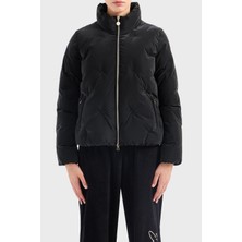 Ea7 Taş Detaylı Gizli Kapüşonlu Dik Yaka Regular Fit Mont Kadın Mont 6RTB34 Tndmz 1200