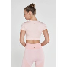 Jerf Captiva Yumuşak Dokulu & Esnek Crop Top Pembe