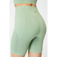 Jerf Gela Şekillendirici Sport Biker Tayt Pastel Yeşil
