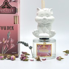 Lucille Powder Koku Veren Kedi Figürlü 130 ml Çubuklu Oda Kokusu Özel Şişe ve Kalıcı Esans