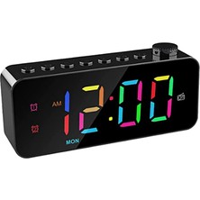 Hermoso Rgb Dijital Çalar Saatli Radyo, Hafta Içi/hafta Sonu Modlu Çift Alarm (Yurt Dışından)