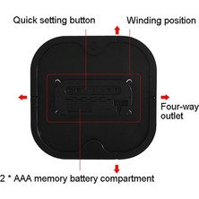 Hermoso 13 Inç Duvar Saati Parlaklığı Ayarlanabilir Rc LED Dijital Saat Dekor-B (Yurt Dışından)