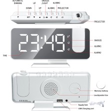 Hermoso LED Dijital Akıllı Çalar Saat 180° Uyandırma Fonksiyonlu Zaman Beyaz (Yurt Dışından)