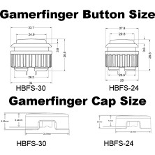 Hermoso 12 Adet Yedek Hitbox Düğme Kapakları 25.3mm A (Yurt Dışından)