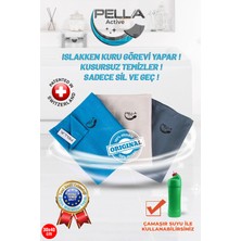 Pella Active Çamaşır Suyu ile Kullanılabilen Tek Mikrofiber Bez 3'lü Temizlik Bezi