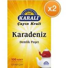 Karali Karadeniz Demlik Poşet Siyah Çay 100'lü x 2 Adet