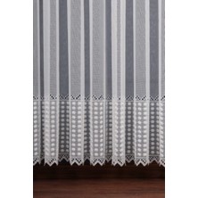 Yıldız Desen Tt Zemin Brode Nakış Işlemeli Tül Perde (1/2.5 Normal Pile)