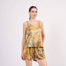 Nomads Felt Ipek Askılı Şort Pijama Takımı Van Gogh Badem Ağacı Gold