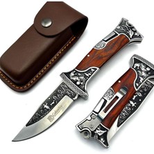 John Connely Columbia Paslanmaz Çelik Işlemeli Avcı Komando Çakı - 23 cm