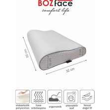 Bozface Boyun Destekli Visko Memory Foam Ergonomik Yastık (10X7/50X32)