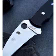 John Connely Spyderco Cts Bd1 Kaliteli Paslanmaz Çelik Palaska ve Kemer Uyumlu Çakı - 20 cm