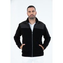 G-FOX Erkek Anti-Pilling Tüylenme Yapmayan Soğuga Dayanıklı Tam Fermuarlı Dik Yaka sweatshirt Polar ceket 9744