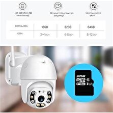 Defne Home Collection 20 MP HD Lens İç Dış Mekan Suya Danıklı IP Wifi Network Güvenlik Kamerası Wifi Kamera