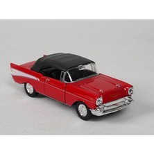 Welly Lisanslı 1957 Chevrolet Bel Air Çek Bırak Model Metal Araba (1:34)