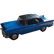 Welly Lisanslı 1957 Chevrolet Bel Air Çek Bırak Model Metal Araba (1:34)