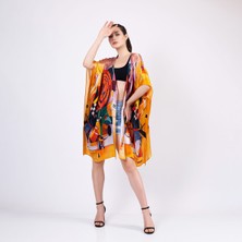 Nomads Felt Ipek Kısa Kimono Pareo | Kandinsky Composition Iı | Nomads Felt