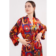Nomads Felt  Ipek Uzun Kimono Kaftan | Kandinsky Squares With Circles | Nomads Felt