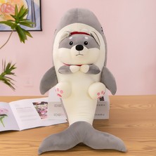 SJ Sergal Bebek Peluş Oyuncak Komik Köpekbalığı Köpek Bez Bebek Yastık 500G45CM (Yurt Dışından)