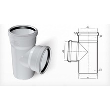 Fırat Pvc Te Çatal 70X70