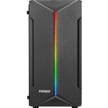 Everest Saber Rgb LED Şeritli Peak 250W Akrilik Yan Panel Mini-T Gaming Oyuncu Kasası