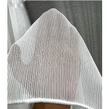 Aleyna Home Taç Mat Çelik Çizgili Tül Perde Kullanıma Hazır Normal Pile