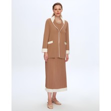 Miss Dalida Kadın Şal Yaka Iki Renkli Hırka