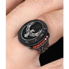 Prestige Gümüş Anka Kuşu Figürlü 925 Ayar Gümüş Erkek Yüzüğü