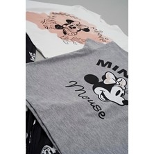 For You Kids 4'lü Minnie Mouse Baskılı Tshirt Şort Pantolon Takım