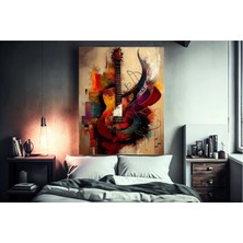 Canvasum Boyalı Gitar Tablosu Gençler Için Kanvas Tablo AR030443